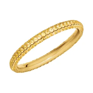 14k Yellow Gold Yellow Sapphire Eternity Band Size 5.5