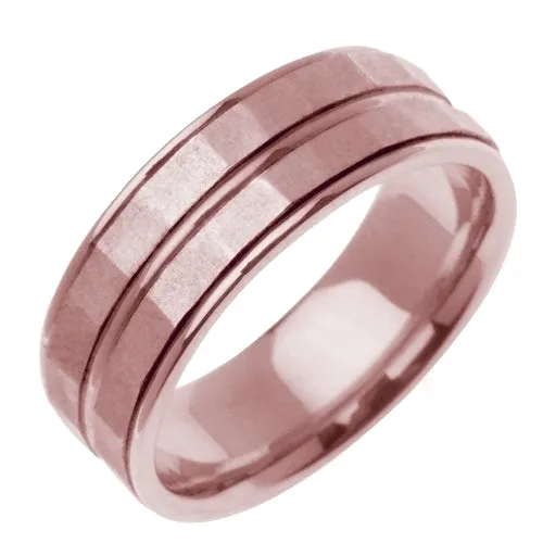 14K Yellow/White or Rose Polished Edge Ring