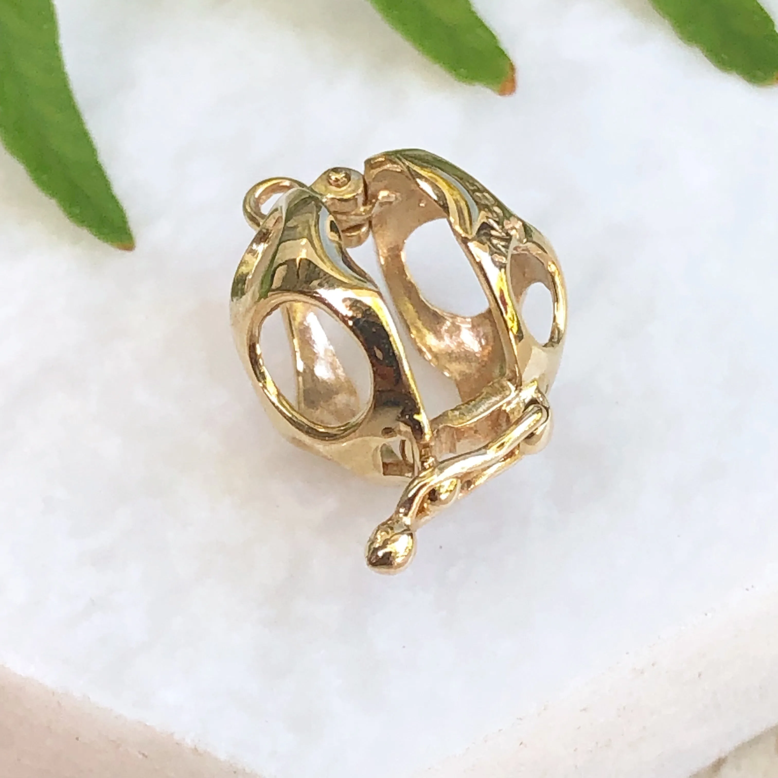 14KT Yellow Gold Pearl Enhancer Pendant Setting 9mm