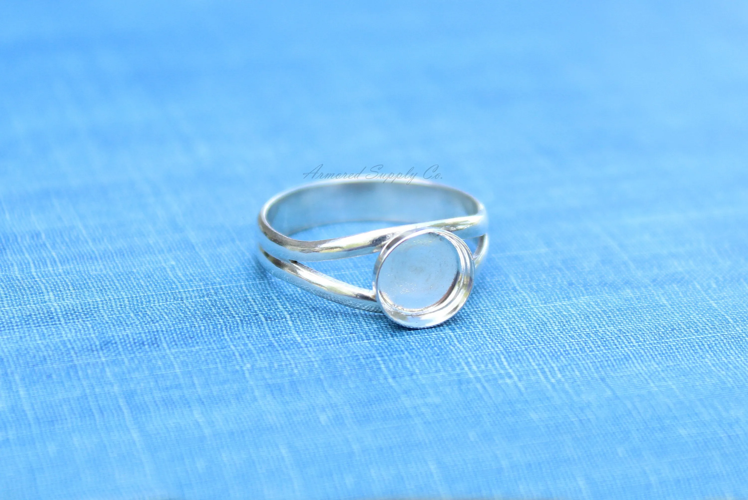 14mm Sterling Silver Double Split Ring Band Ring blank
