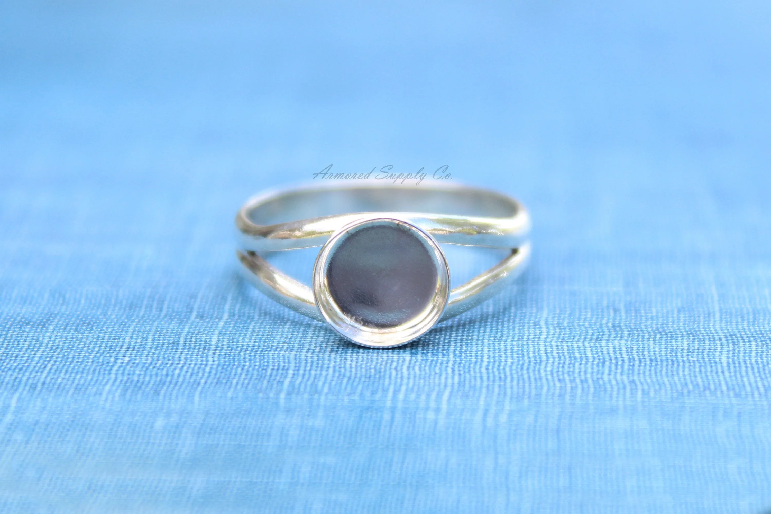 14mm Sterling Silver Double Split Ring Band Ring blank