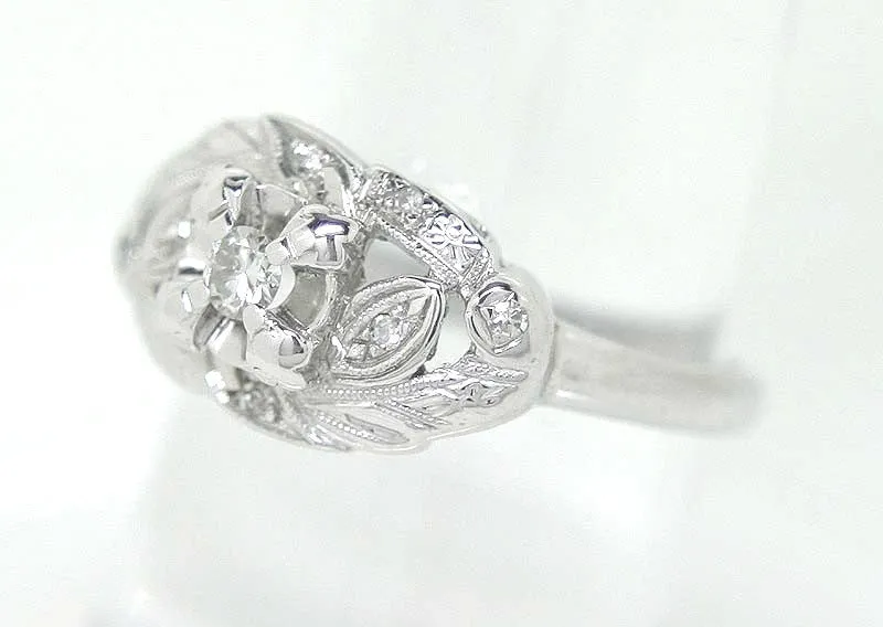 1950s Diamond Cocktail Ring