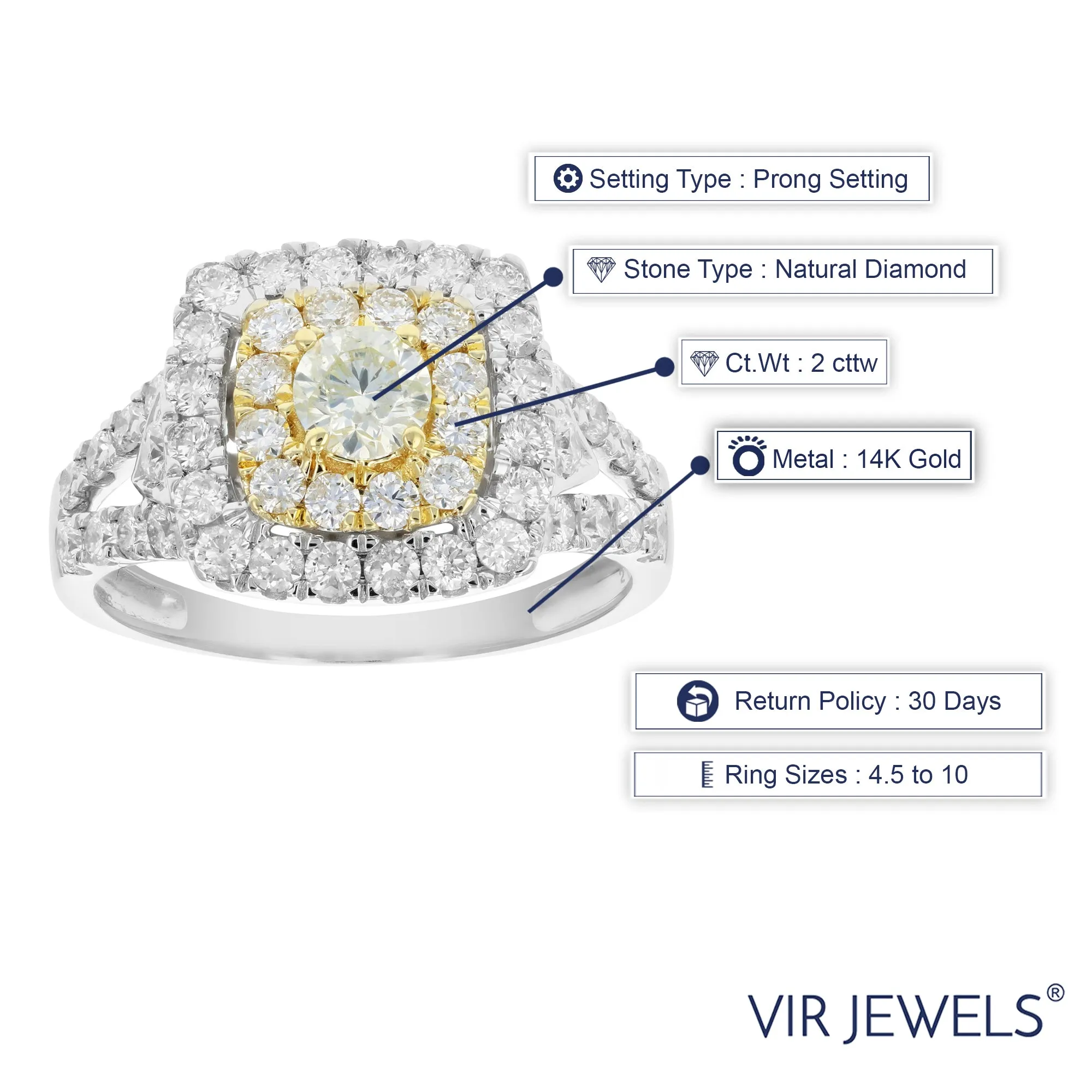 2 cttw Diamond Bridal Rings in Gold
