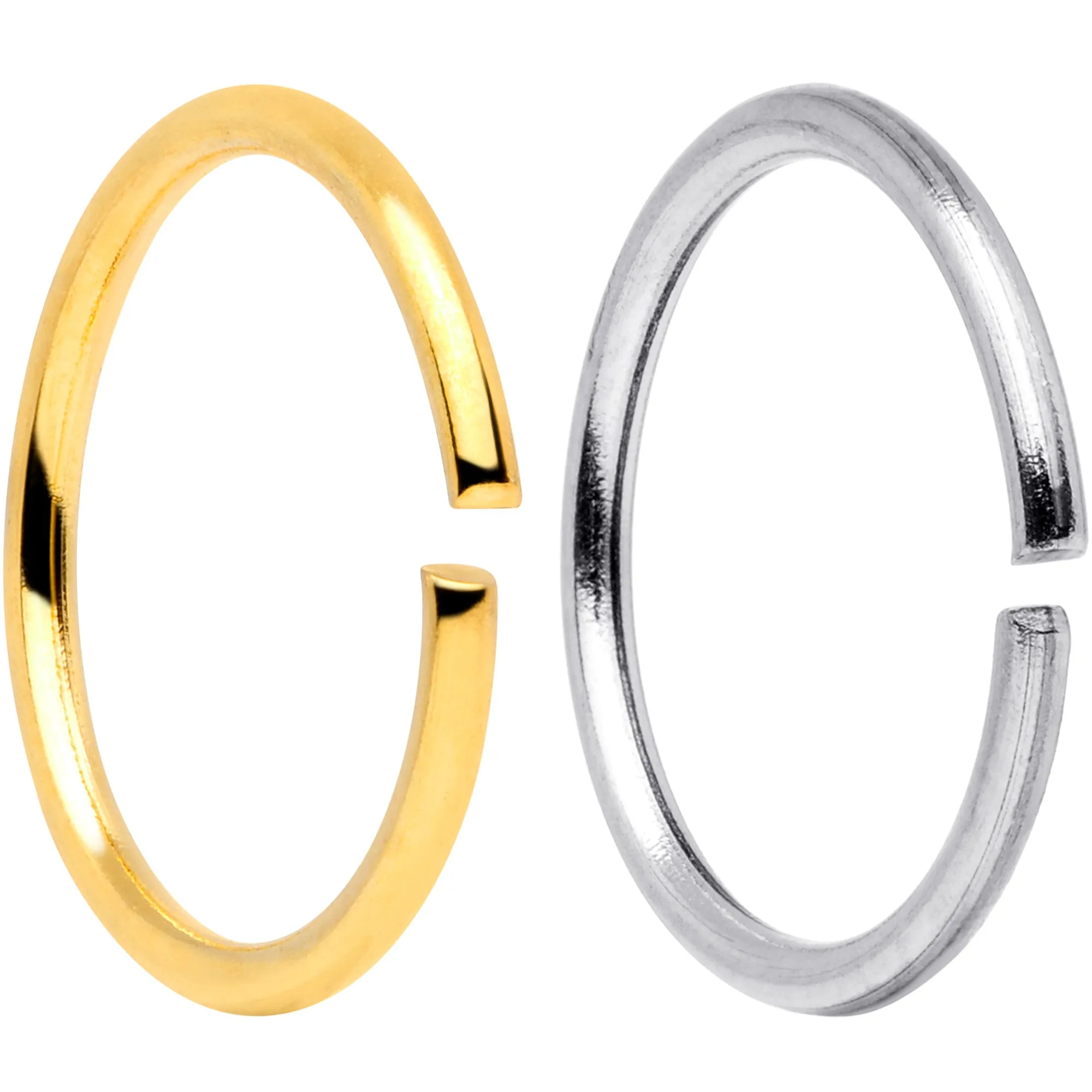 20 Gauge 5/16 Steel Gold Tone Anodized Seamless Circular Ring Set of 12