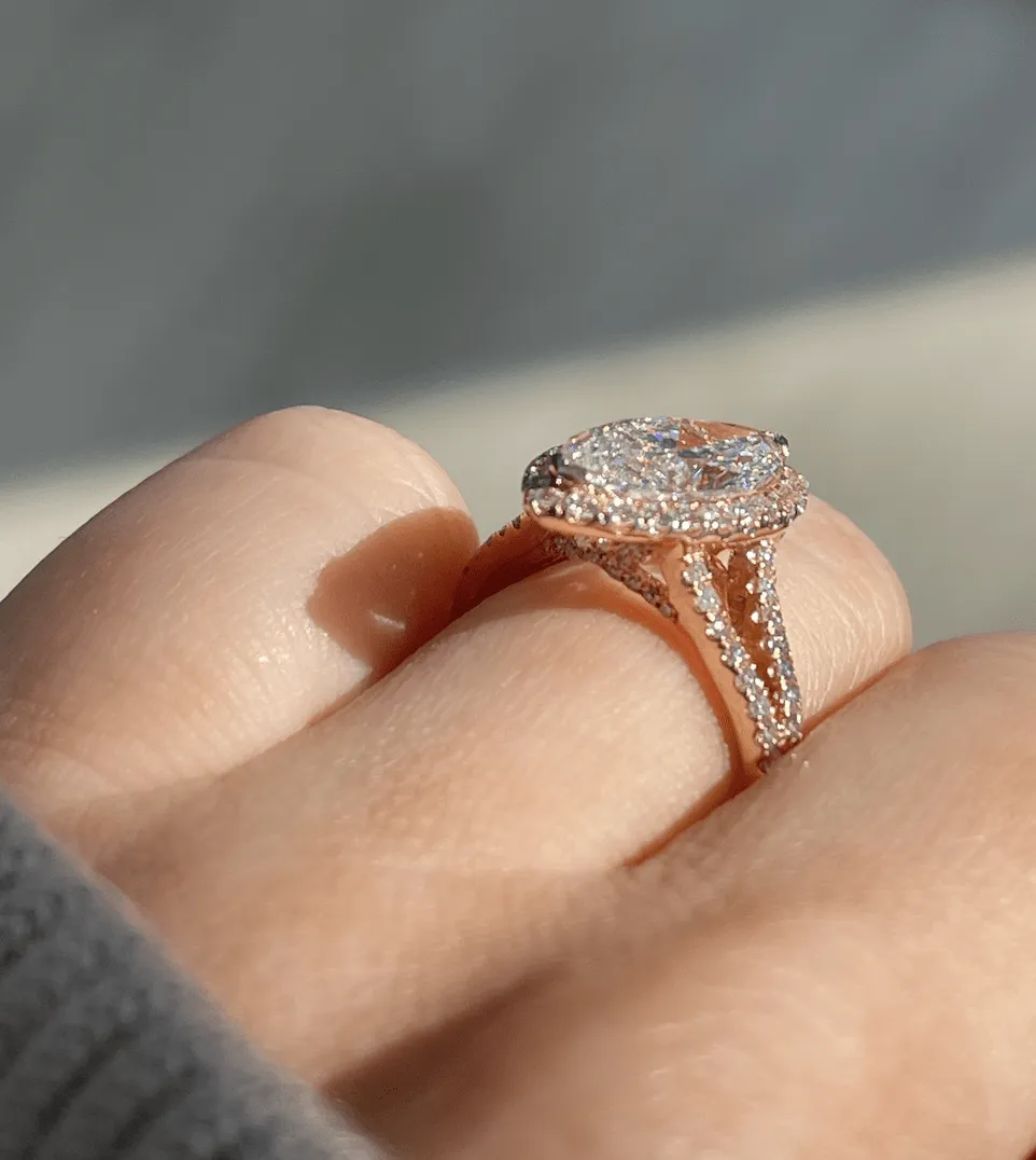 2.01 Carat Marquise Natural Diamond Engagement Ring