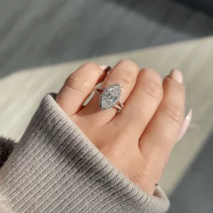 2.01 Carat Marquise Natural Diamond Engagement Ring