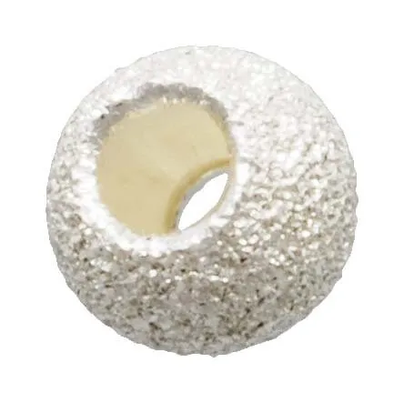 2.0mm Stardust Bead 0.9mm Hole, Sterling Silver. Made in USA. #5001202S