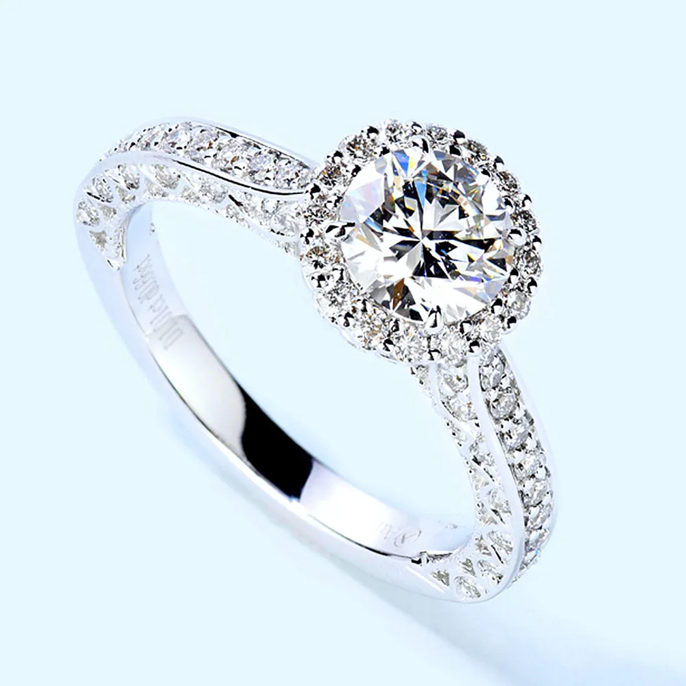 3 Sided Pave Lab-Grown Diamond Engagement Ring
