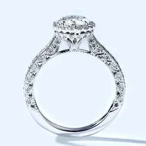 3 Sided Pave Lab-Grown Diamond Engagement Ring