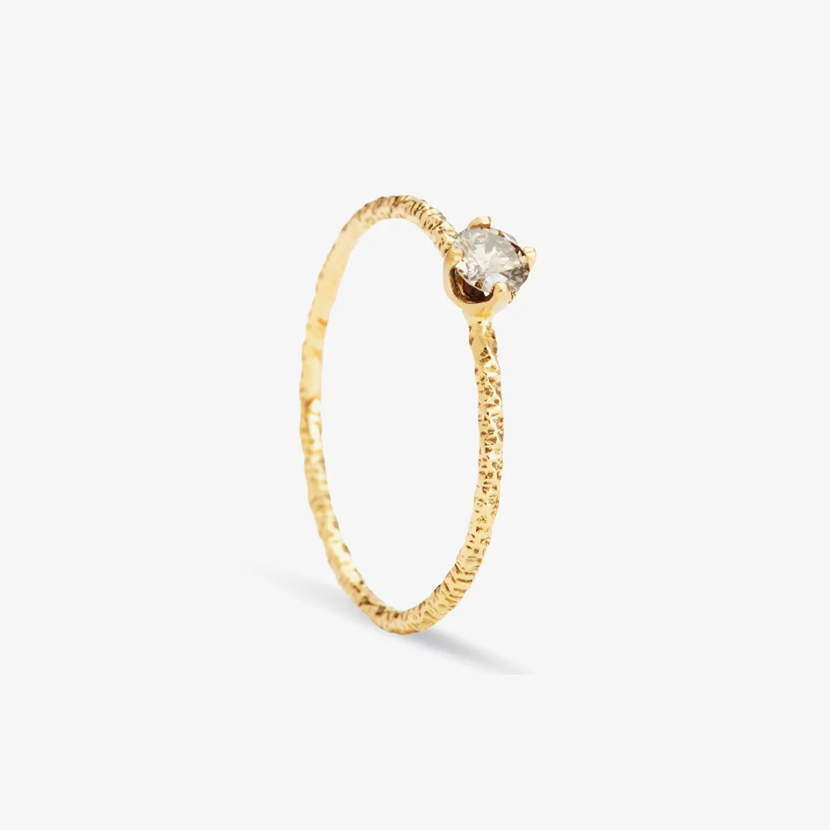 3.5mm Brown Diamond Homespun Solitaire Ring | R9003BR