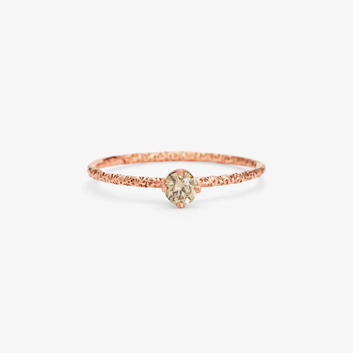 3.5mm Brown Diamond Homespun Solitaire Ring | R9003BR