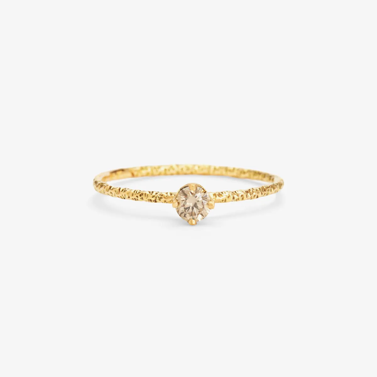 3.5mm Brown Diamond Homespun Solitaire Ring | R9003BR