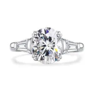 3.8 Ct Oval Cut Diamond Engagement Ring