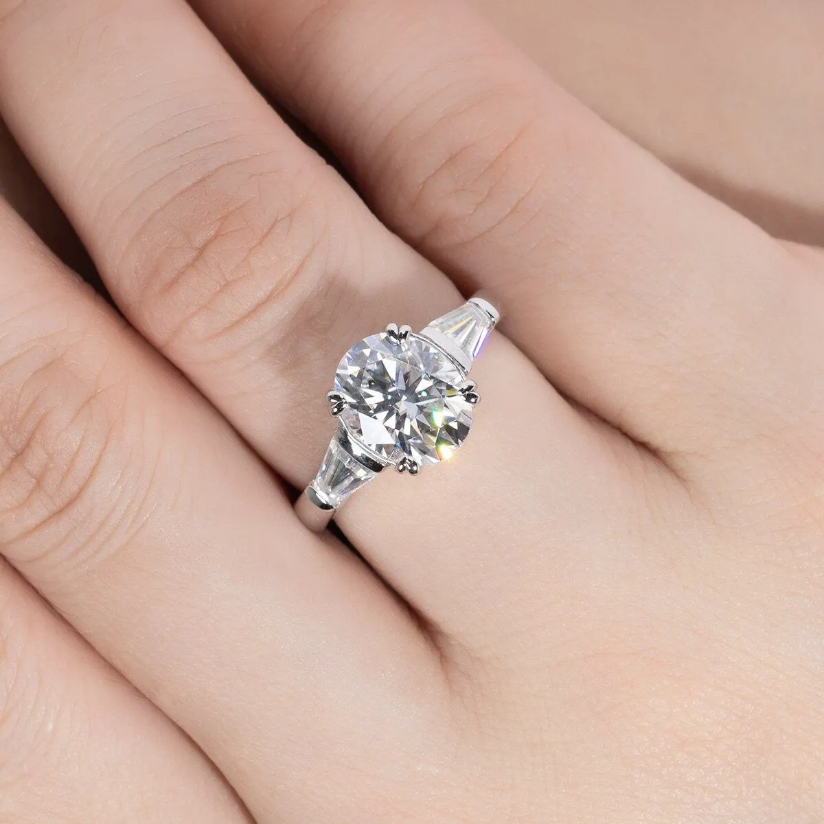 3.8 Ct Oval Cut Diamond Engagement Ring
