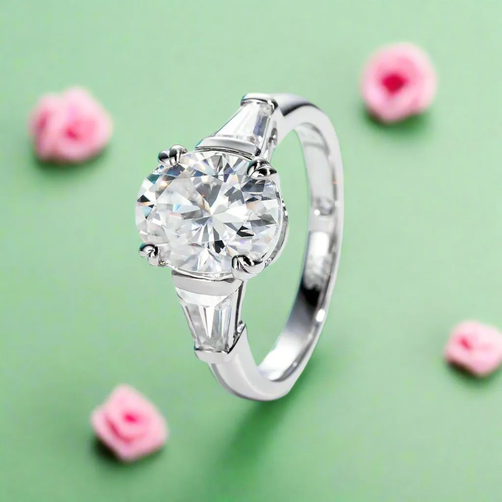 3.8 Ct Oval Cut Diamond Engagement Ring