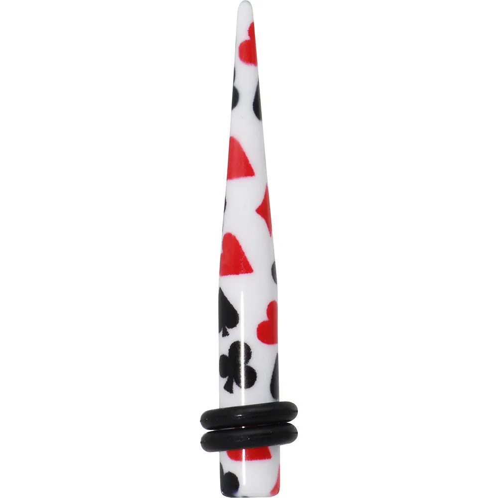 4 Gauge Acrylic Playing Card Symbol Taper