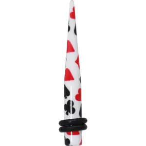 4 Gauge Acrylic Playing Card Symbol Taper