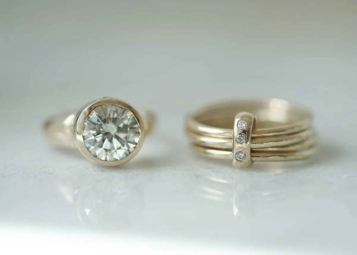 4 rings diamond ring