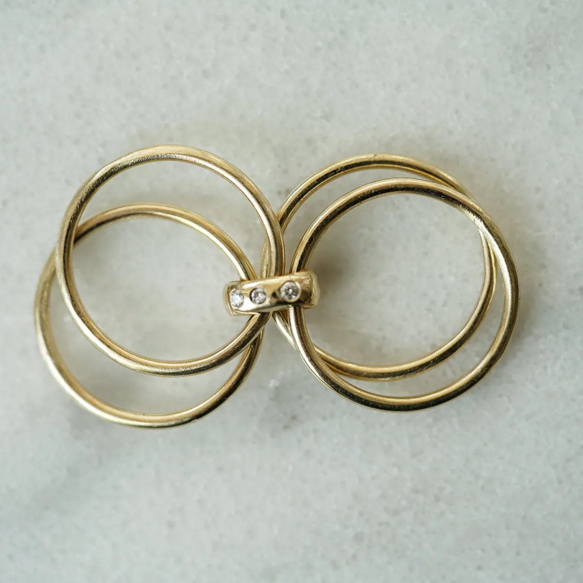 4 rings diamond ring