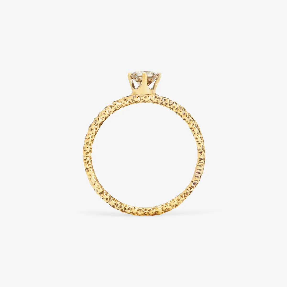 4.5mm Brown Diamond Homespun Solitaire Ring | R9005BR