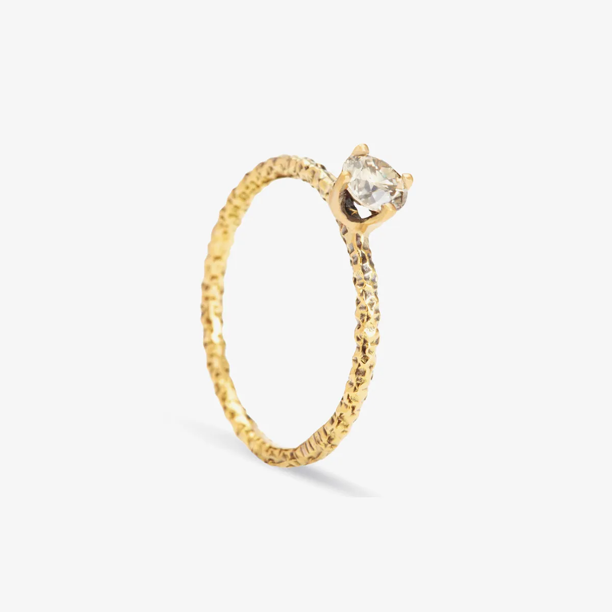4.5mm Brown Diamond Homespun Solitaire Ring | R9005BR