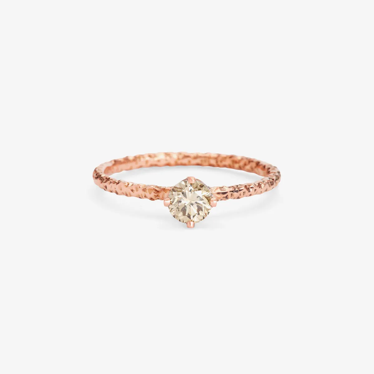 4.5mm Brown Diamond Homespun Solitaire Ring | R9005BR