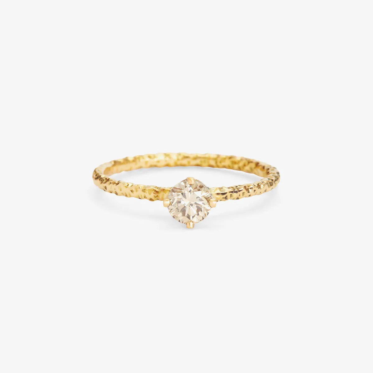 4.5mm Brown Diamond Homespun Solitaire Ring | R9005BR