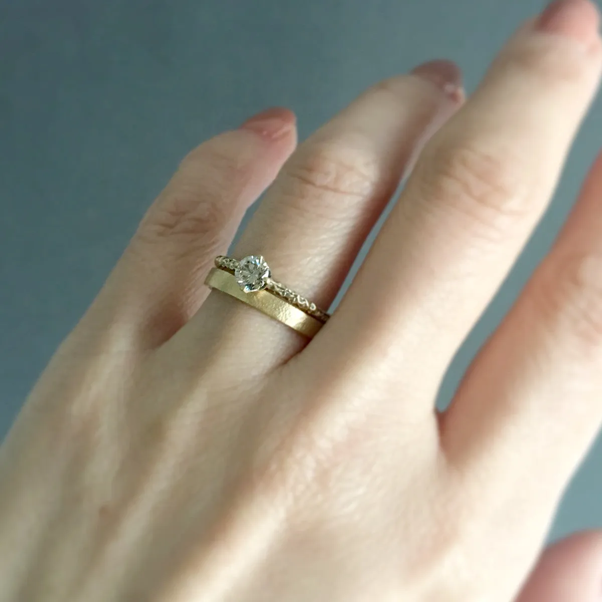 4.5mm Brown Diamond Homespun Solitaire Ring | R9005BR