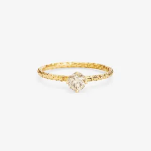 4.5mm Brown Diamond Homespun Solitaire Ring | R9005BR