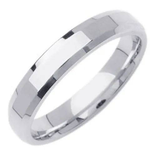 4MM 14K or 18K White Gold Traditional Ring