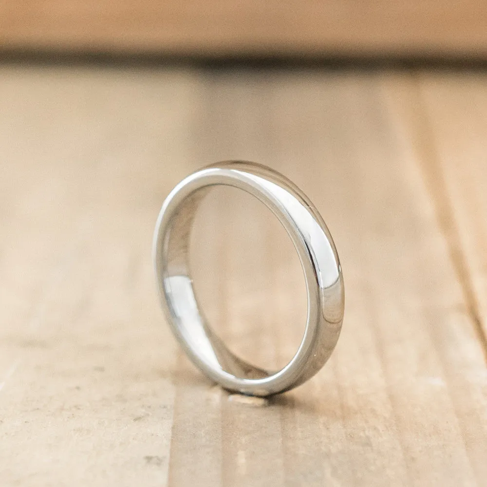 4mm Tungsten Carbide Half Round Domed Ring