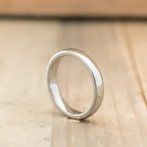4mm Tungsten Carbide Half Round Domed Ring