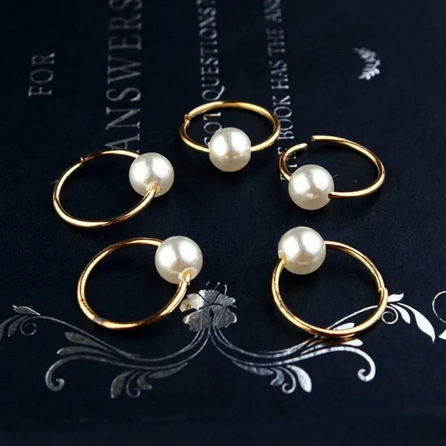 5 Pcs Silver Viking Spiral Beads