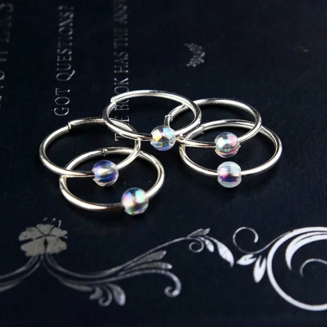 5 Pcs Silver Viking Spiral Beads