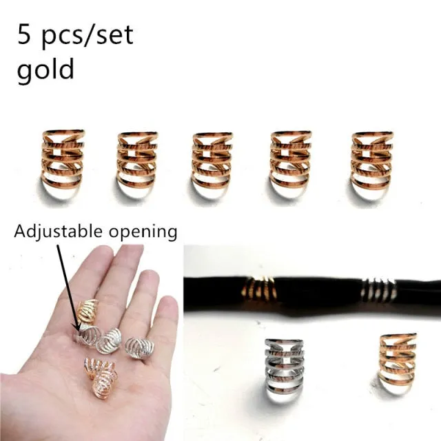 5 Pcs Silver Viking Spiral Beads