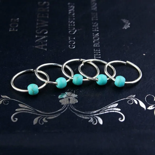5 Pcs Silver Viking Spiral Beads