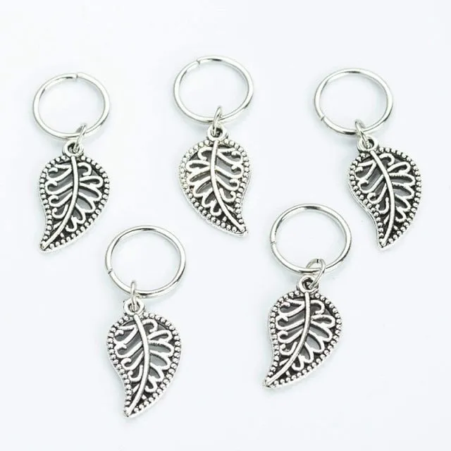 5 Pcs Silver Viking Spiral Beads
