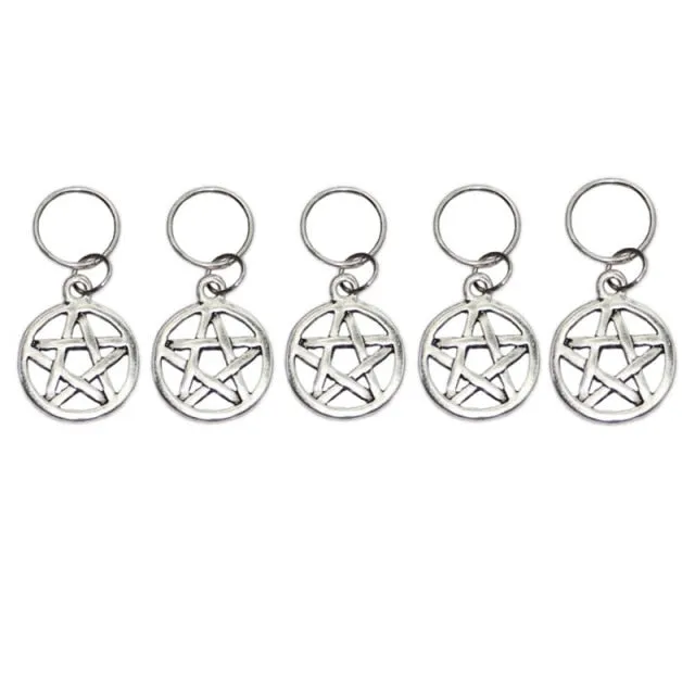 5 Pcs Silver Viking Spiral Beads