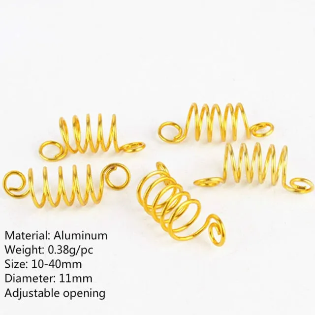 5 Pcs Silver Viking Spiral Beads