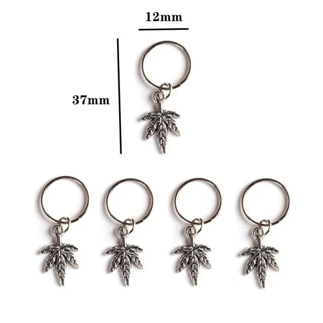 5 Pcs Silver Viking Spiral Beads