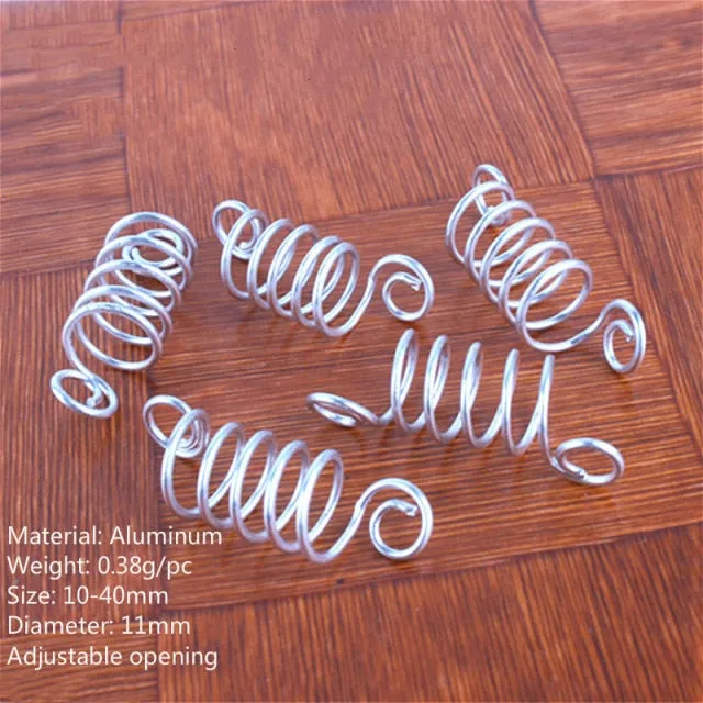5 Pcs Silver Viking Spiral Beads
