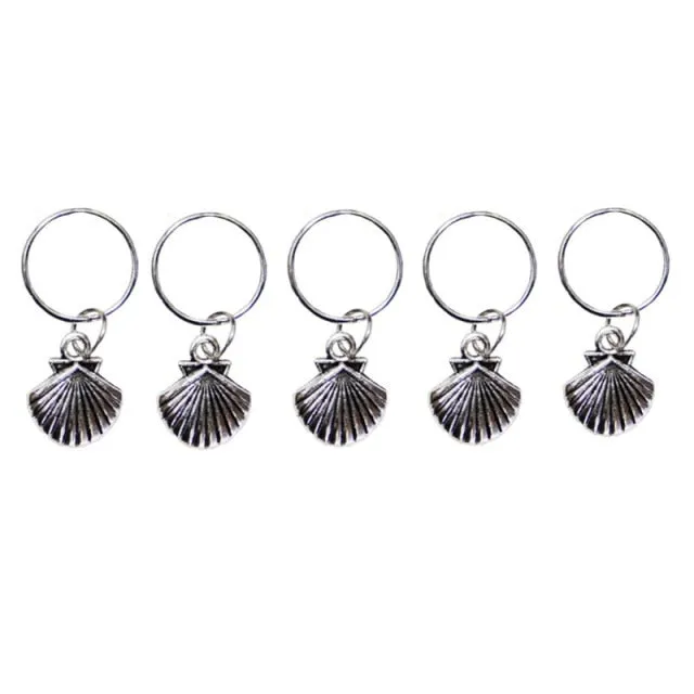 5 Pcs Silver Viking Spiral Beads
