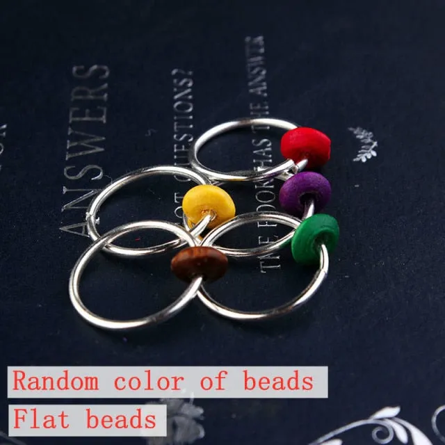 5 Pcs Silver Viking Spiral Beads