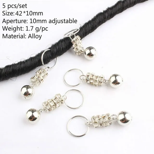 5 Pcs Silver Viking Spiral Beads