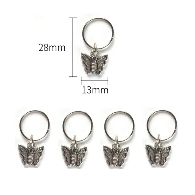 5 Pcs Silver Viking Spiral Beads