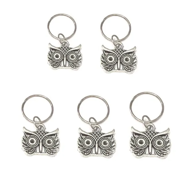 5 Pcs Silver Viking Spiral Beads