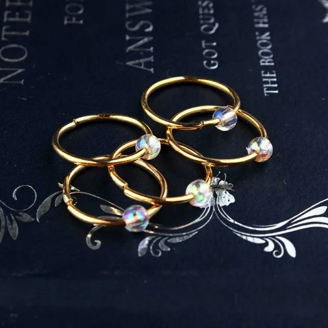 5 Pcs Silver Viking Spiral Beads