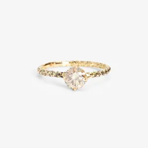 5.6mm Brown Diamond Homespun Solitaire Ring | R9007BR