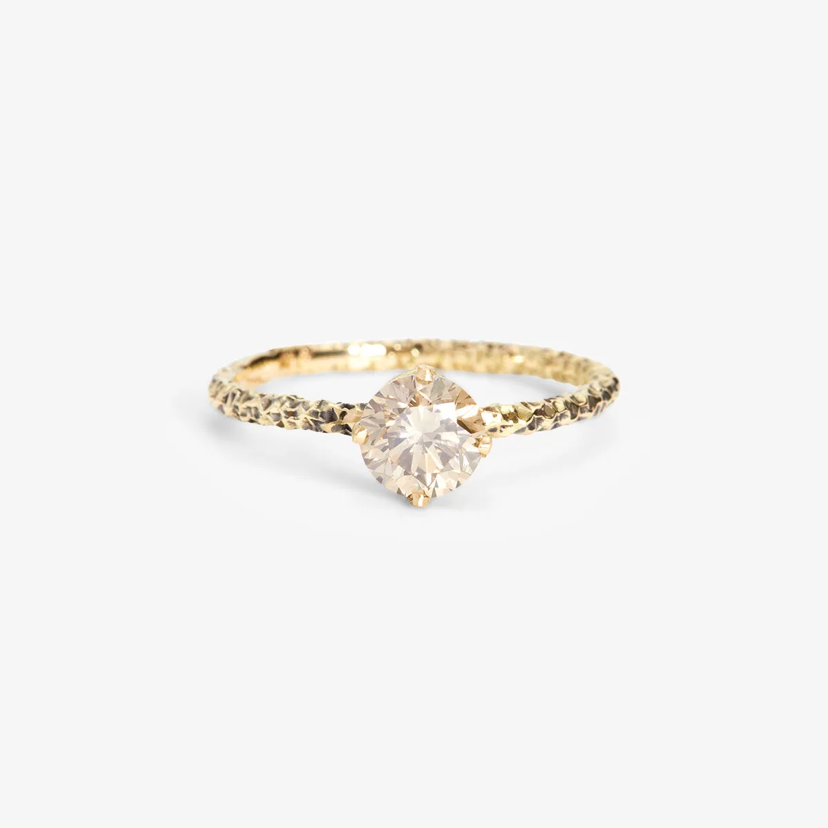 5.6mm Brown Diamond Homespun Solitaire Ring | R9007BR