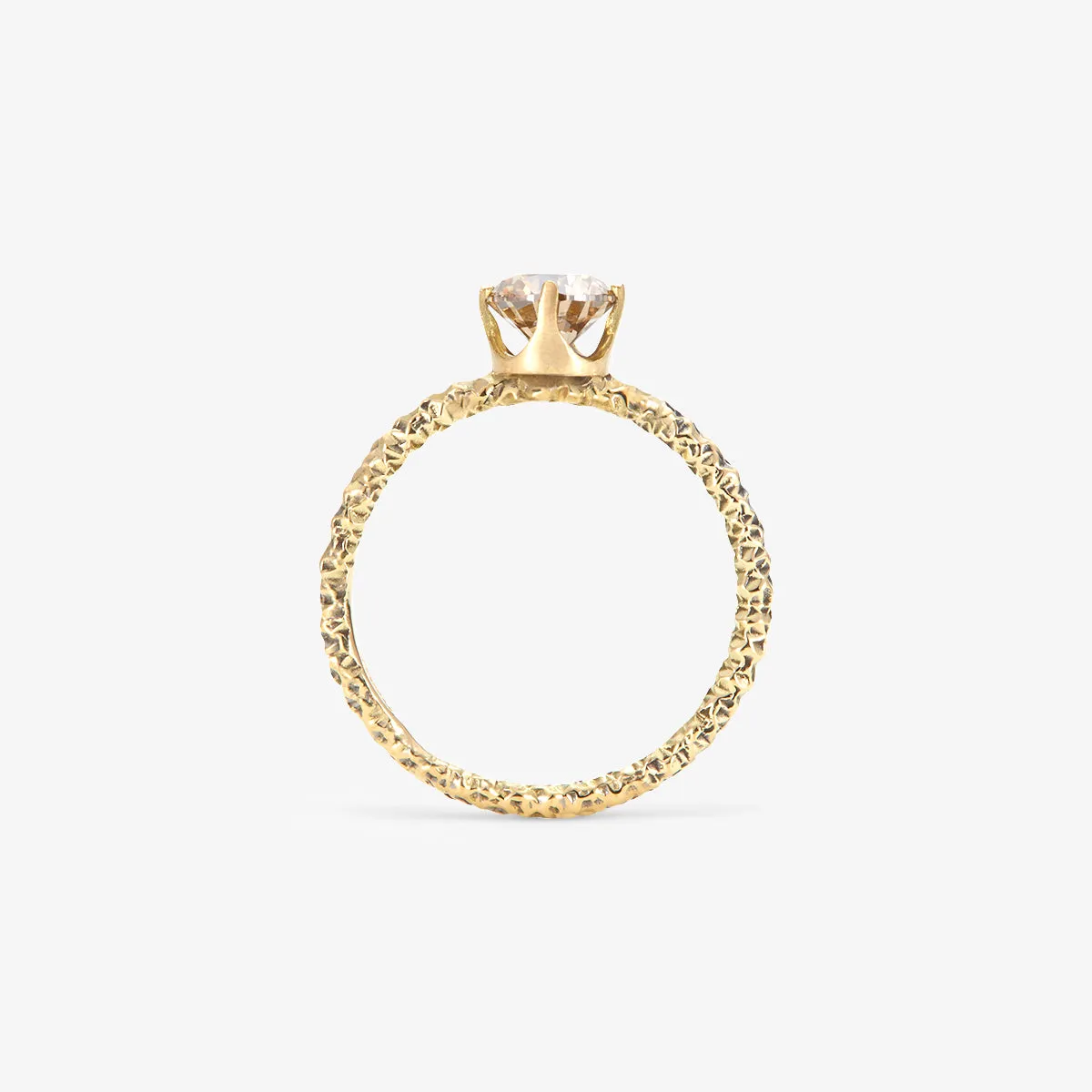 5.6mm Brown Diamond Homespun Solitaire Ring | R9007BR